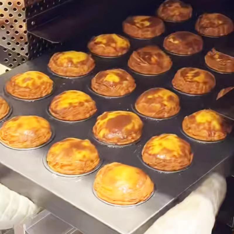 24连焦糖蛋挞布丁烤盘模具 烘焙可颂蛋挞胚小蛋糕烤盘模具烤箱用