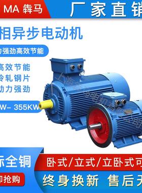 Y2电机三相异步电动机Y280M-4极90W三相电机高效节能YX3电机