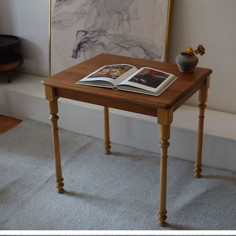 黑不二/缅甸柚木矮桌书桌小户型边桌/儿童书桌/客厅边几茶桌