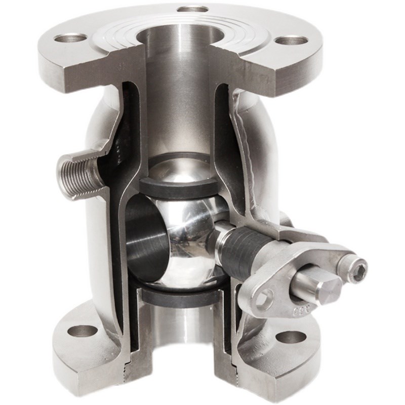 304不锈钢夹套保温法兰球硬密封耐高温铸碳钢气动电动BQ41F一体