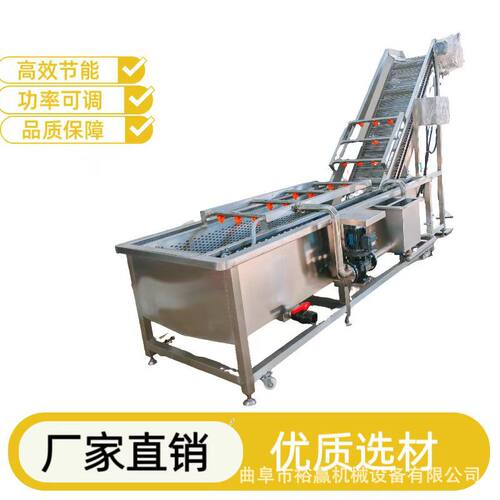 大型柚子橙子柠檬鼓泡清洗机 中央厨房蔬菜洗菜机 冲浪果蔬清洗机