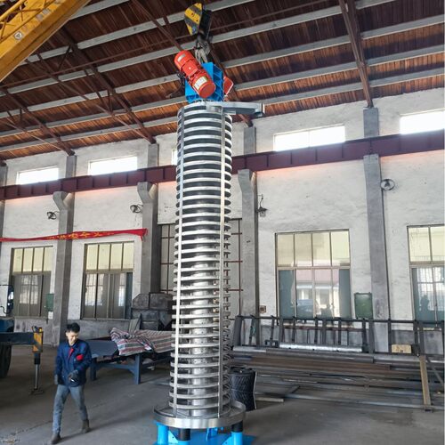 现货 橡塑颗粒降温振动输送机 旋转式震动上料机色母粒冷却上料机