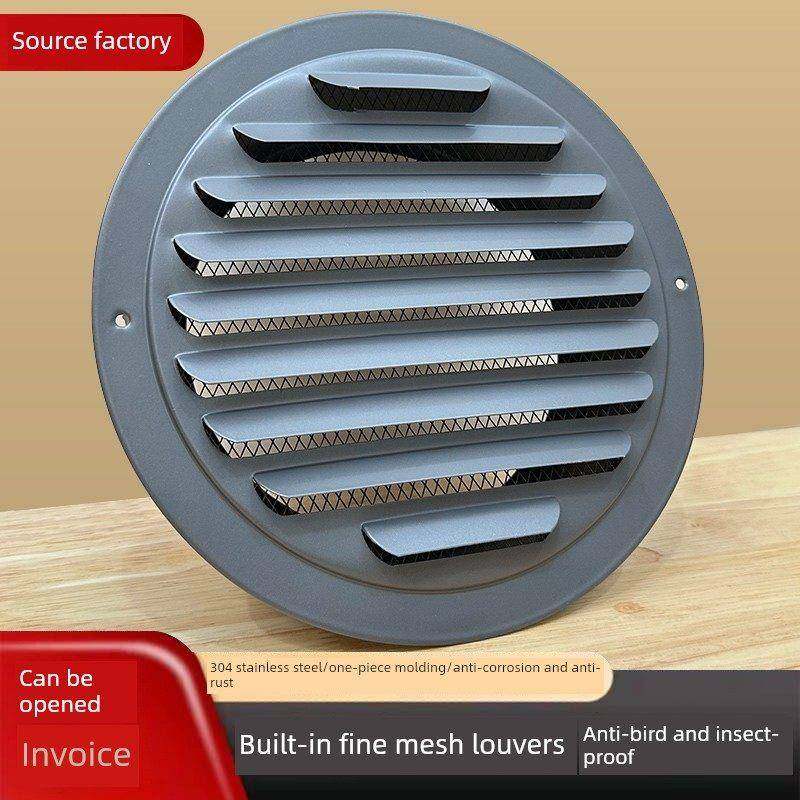 不锈钢烤漆平口风帽外墙出风口排风罩排气口油烟机排烟管通风网罩