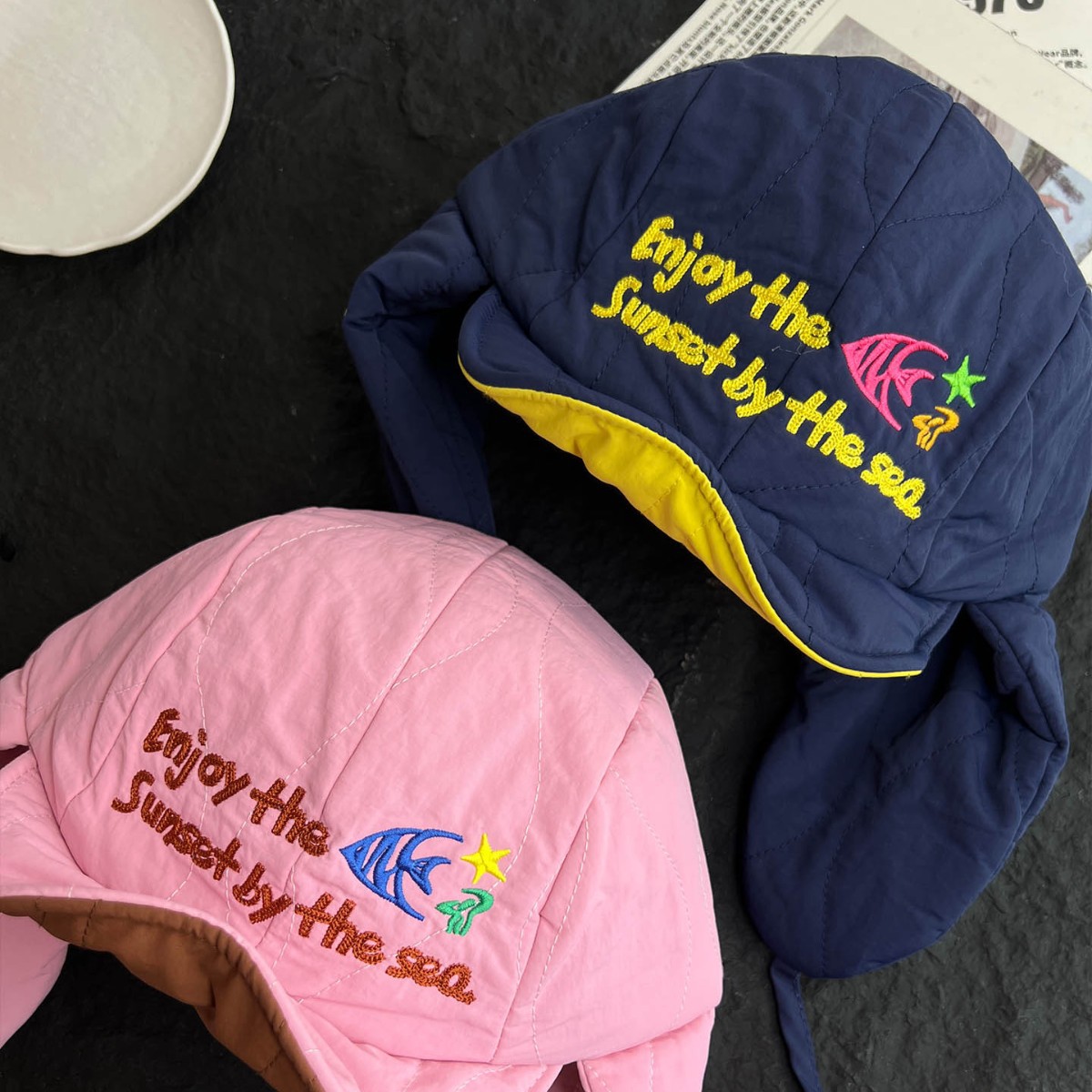 秋冬新款韩系飞行帽子