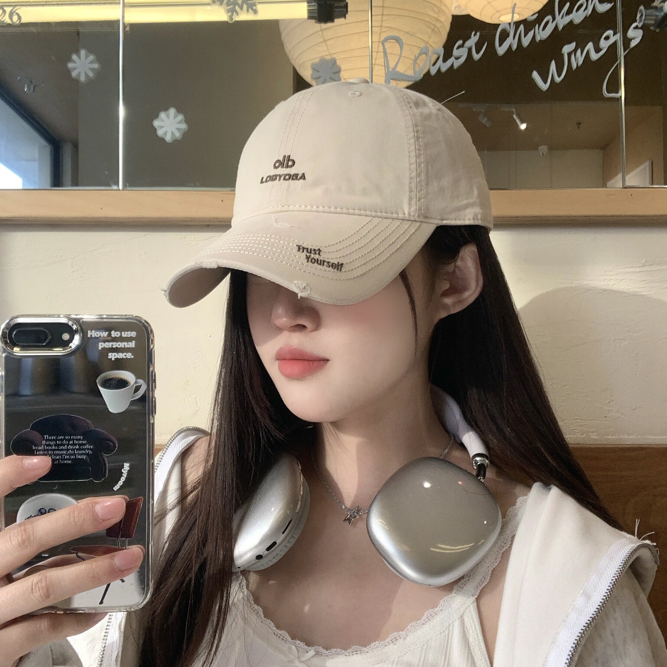 四季款韩版百搭简约显脸小SS刺绣棒球帽子女情侣休闲街头鸭舌帽