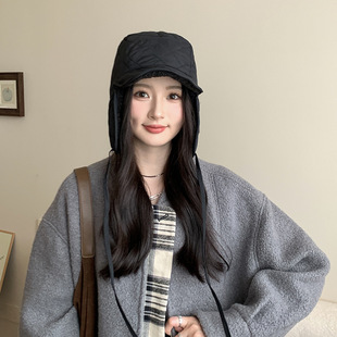 羊羔毛雷锋帽子男女款 双面戴日系复古飞行帽防寒护耳 2025冬季
