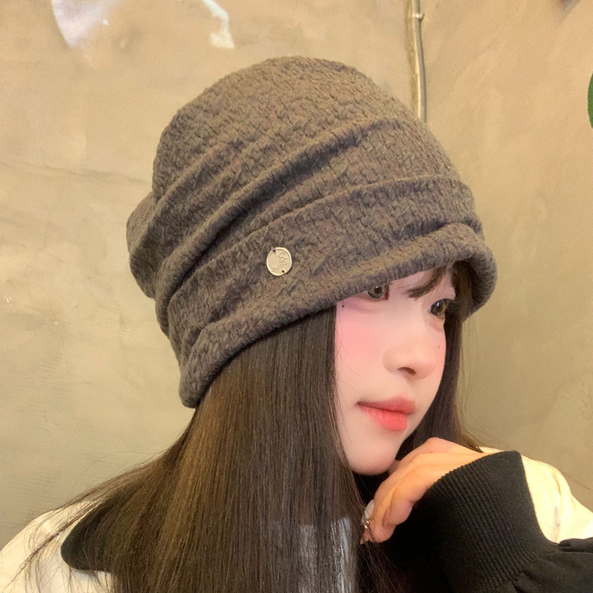 日系松弛感堆堆帽女显脸小