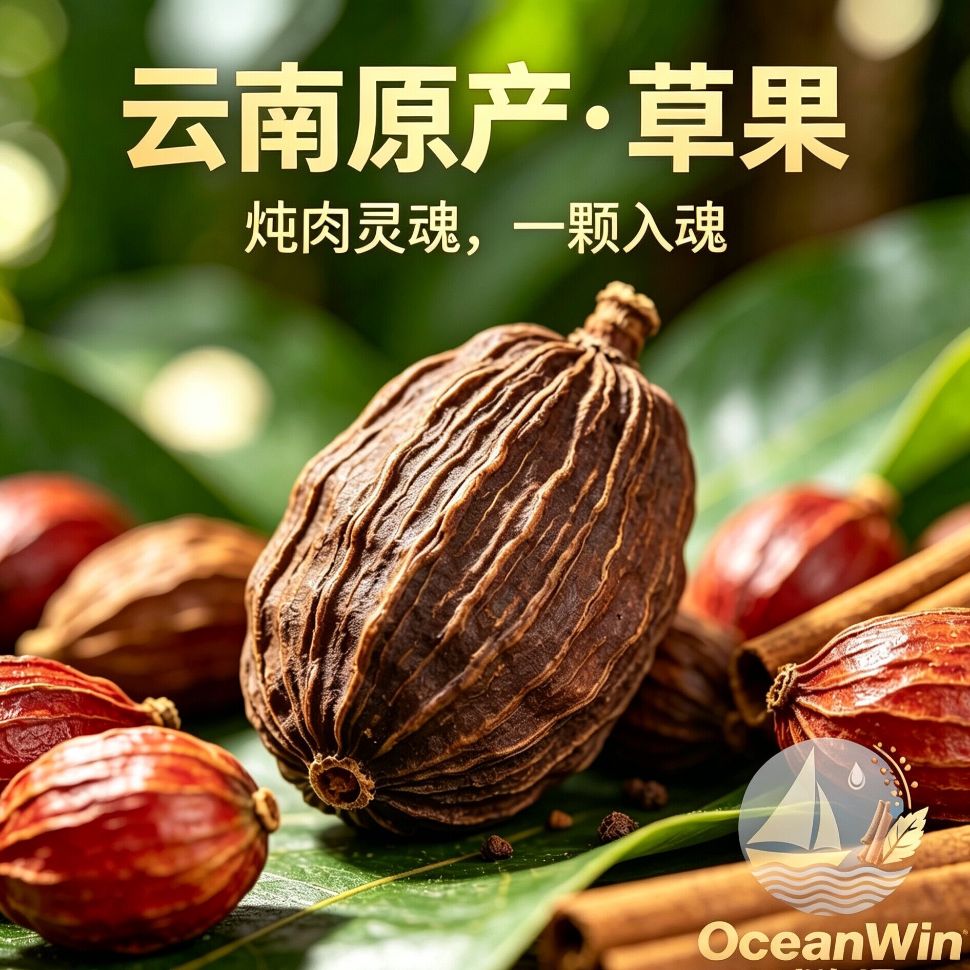 云南文山草果去腥提香炖肉香料