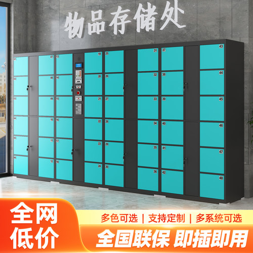 智能商场超市电子置物柜人脸识别微信密码健身房网咖收纳柜寄存柜