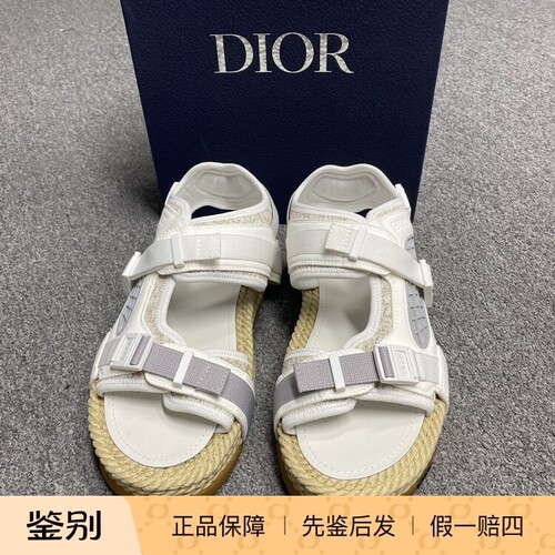 Dior/迪奥 经典白色老花沙滩男鞋   115367二手闲置