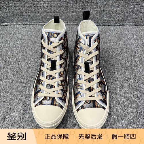 Dior/迪奥 男士珠片老花B23高帮板鞋  128872二手闲置