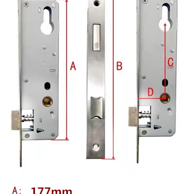 断桥铝门锁 9225/9230/9235 单点断桥锁 R塑钢门窗锁 长条锁
