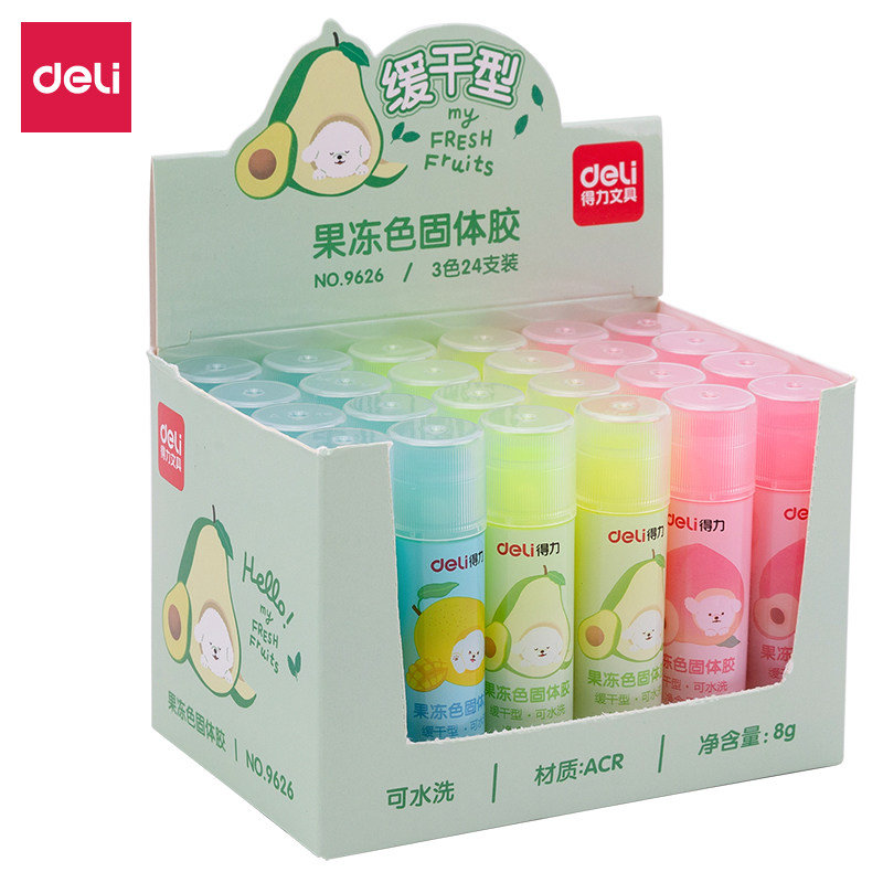 得力9626果冻固体胶棒学生儿童手工胶水可爱彩色糖果色透明粘胶棒,文具电教/文化用品/商务用品,胶棒,淘宝优惠券,粉丝福利购,淘宝优惠卷