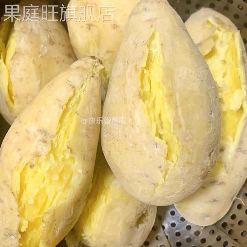广东正宗潮汕白皮黄心板栗薯香甜粉糯现挖农家鸡蛋黄番薯地瓜包邮图片