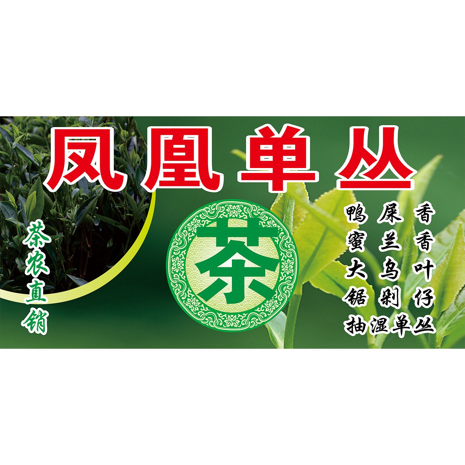 凤凰单丛茶茶农直销鸭屎香蜜兰香大鸟叶锯剁仔抽湿单丛海报展板