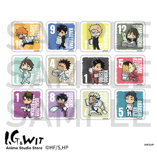 Q版 I.G 制作现场系列 排球少年 盲抽方形马口铁徽章 WIT官方现货