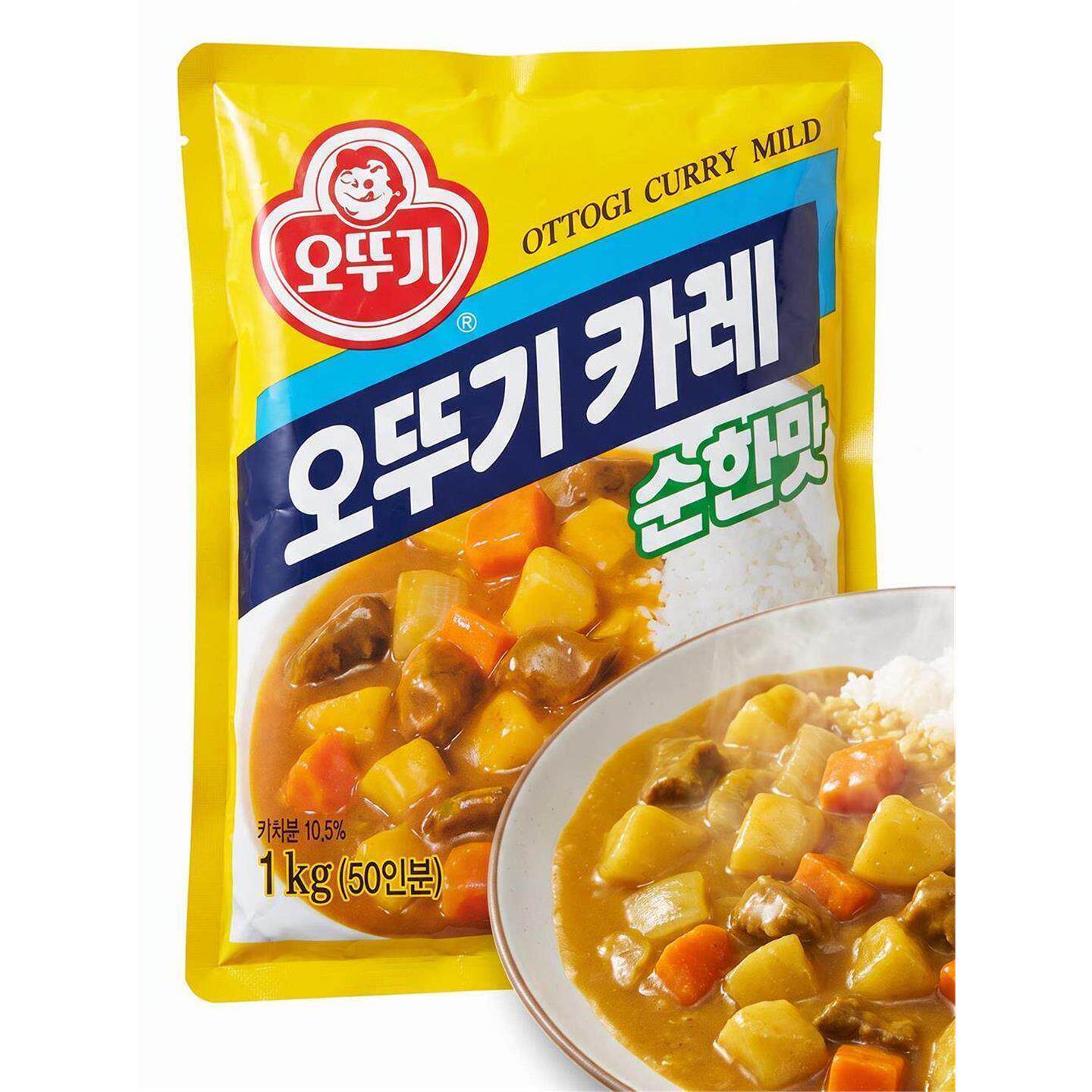 不倒翁咖喱粉1kg不倒翁韩国进口韩式调味料原味/微辣