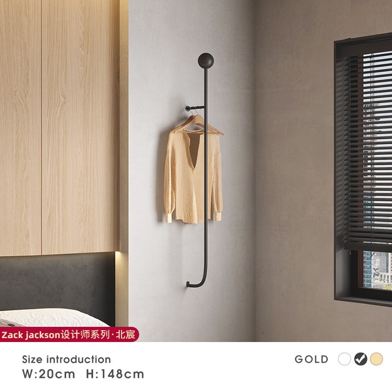 优选挂衣架衣帽架简易卧室墙上衣C架进门挂衣架玄关墙面壁挂衣服.