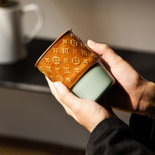 咖啡杯陶瓷主人杯泡茶杯创意国潮风浮雕茶具品茗杯可乐杯 倩楠中式