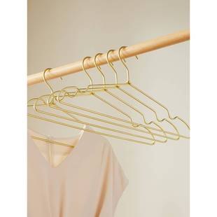 高品质家用金属落地高级感无痕衣架防滑官方旗舰店太空铝合金金色