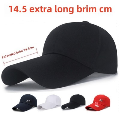 2025新款帽子男款中老年冬爸爸男女时尚四季登山钓鱼加长帽檐棒球