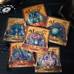 陌境哥特风PET贴纸包 神秘魔盒系列 复古手帐素材20张入 6款