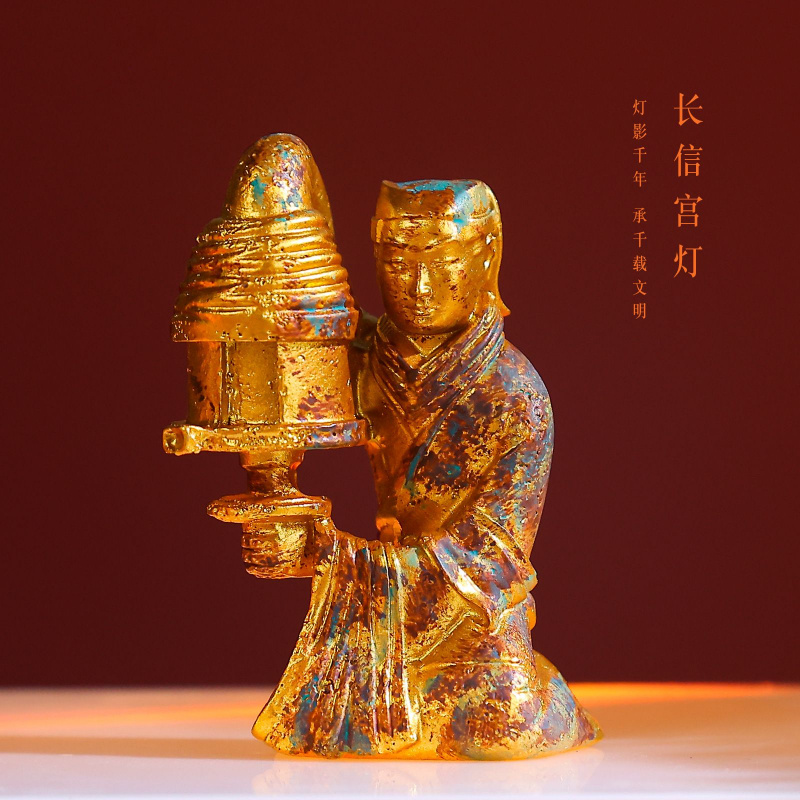 立体国风做旧仿古金属磁吸冰箱贴