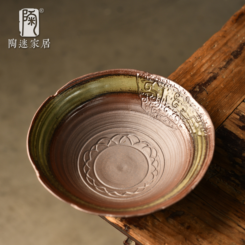 陶迷清水柴烧壶承大容量壶托粗陶复古点心盘茶点盘家用小茶台茶具