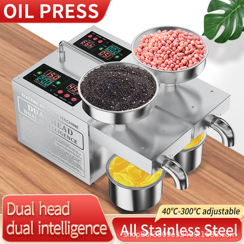 110v/220V 【双头双系统】可调温新款榨油机中小型商用炸油oil pr