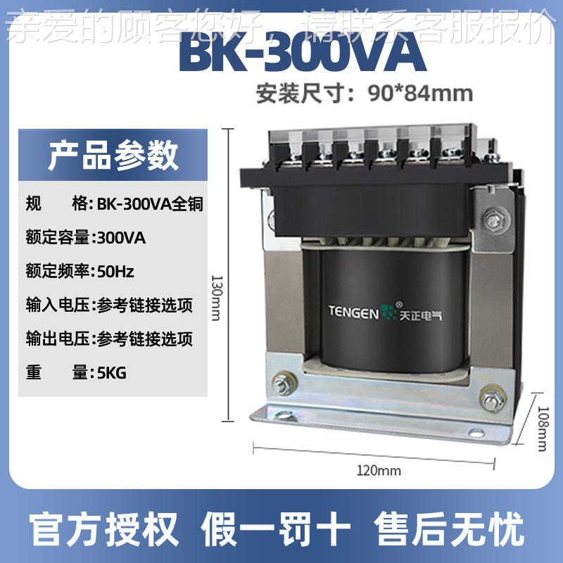 天正BKV-300V2机床控制变压器BK-300VA3A80转20V110V36V2412V6V全