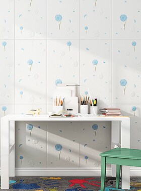 卡通泡沫墙纸自粘卧室温馨儿童房装饰墙裙防水防潮T墙贴3d立体防