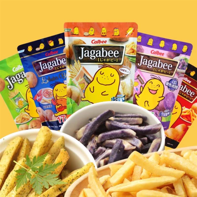 香港进口零食Calbee淡盐味薯条三兄弟膨化原味紫薯4口味