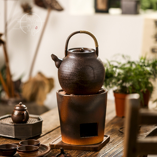 家用电陶炉茶壶明火煮茶烧水炭炉 福禄老壶纯手工提梁大容量日式
