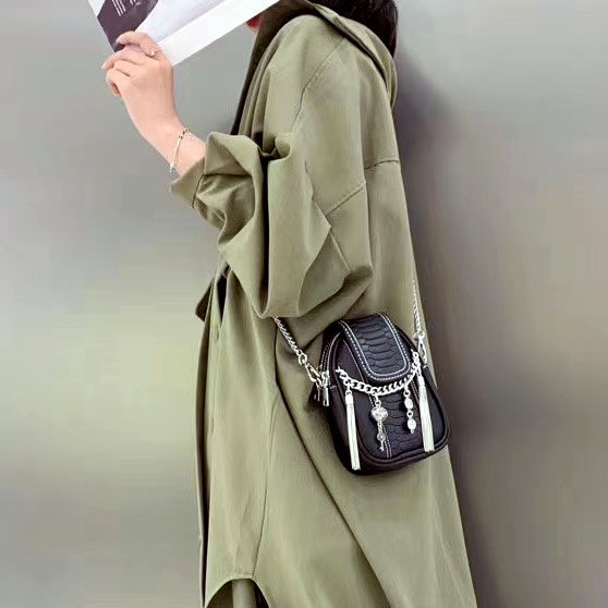 链条包女百d搭手机包女斜挎迷你小包包时尚韩版流苏包洋气单肩包
