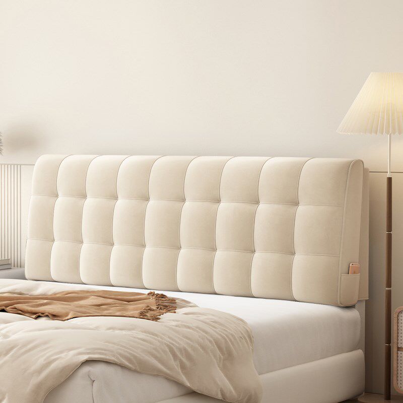 床头软包奶油风榻榻米可拆洗卧室床头靠垫套罩简约现代大靠背定制,居家布艺,床头靠垫,淘宝优惠券,粉丝福利购,淘宝优惠卷