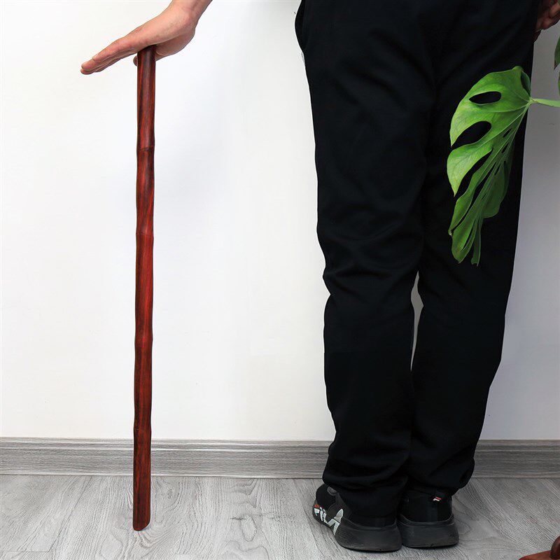 紫檀大号竹节棍武术棍长短棍子实木太极鞭短杆健身杖齐眉棍半棍儿