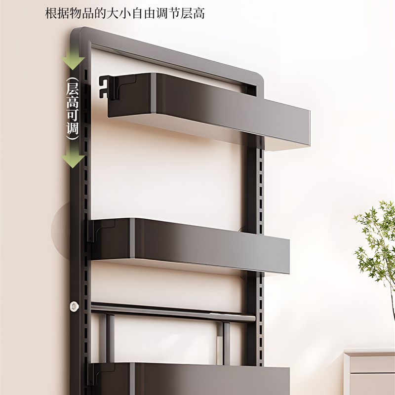 浴室门后置物架落地多层卫生间厨房卧室靠墙多功能夹缝窄柜收纳架