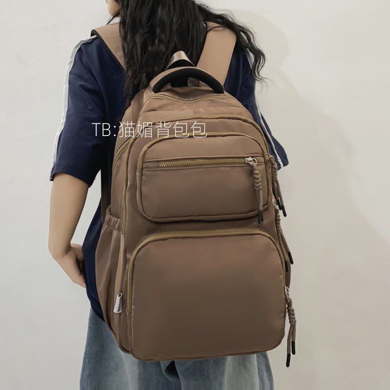 高中生书包男大学生大容量ins潮酷黑色双肩包女旅游轻便电脑背包