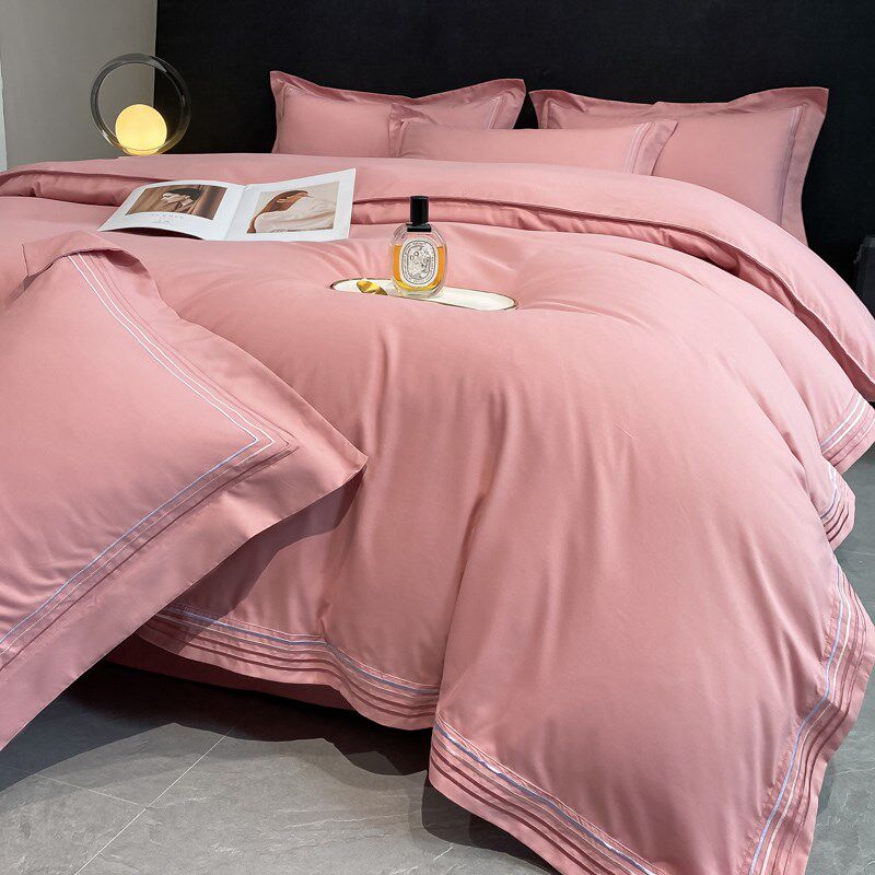 抗皱快干民宿酒店床上用品四件套宿舍三件套宾馆布草被套床单笠款