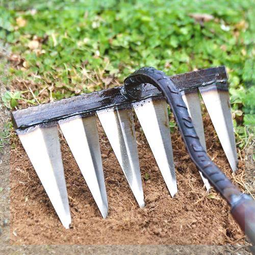临匠工具除草七齿钉耙子锄草抓搂草锄头翻地松土铁耙农具农用工具
