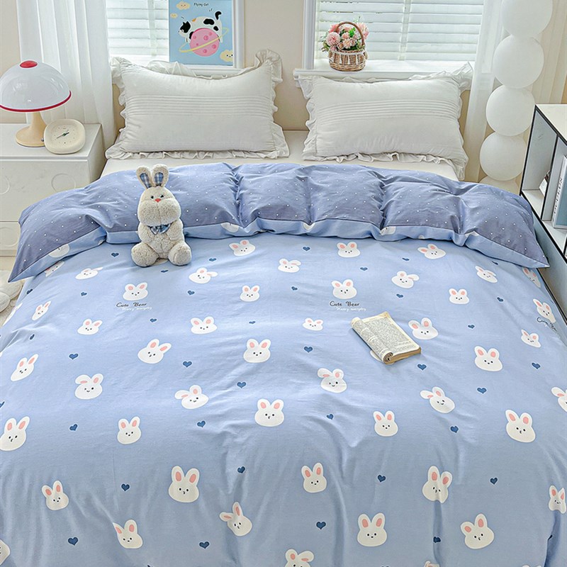 100%棉纯棉被套单件150x200x230cm全棉被罩180x220x240单人1米5