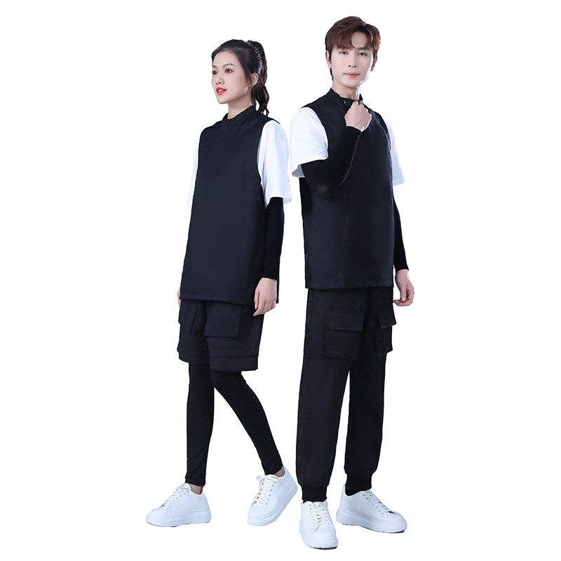 夏季理发店工作服套装美发廊烫染发型师助理酒吧定制马甲印制logo