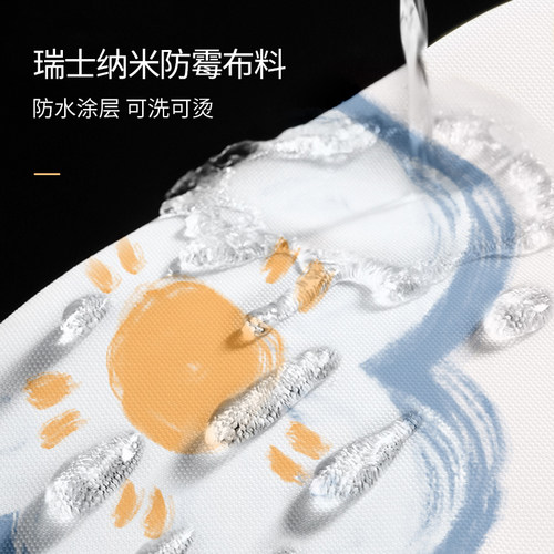 卫生间防霉浴帘浴室窗帘免打孔套装防水布淋浴干湿分离隔断挂帘子