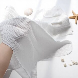 纱布毛巾大尺寸100全棉新生婴儿a类拍嗝巾长款盖肚巾双层薄款