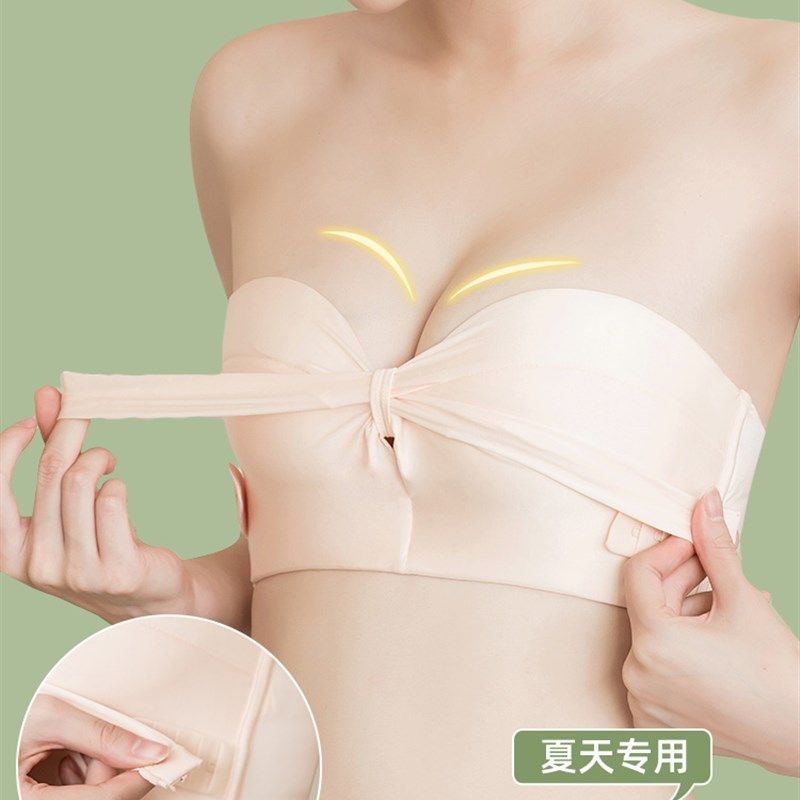 无肩带内衣女小胸聚拢防滑裹胸隐形文胸罩抹胸薄款美背防走光夏季,女士内衣/男士内衣/家居服,文胸,淘宝优惠券,粉丝福利购,淘宝优惠卷
