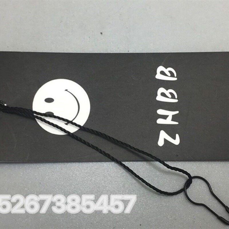 吊牌绳子 小别针 服装吊绳定做 黑E色铜葫芦别针线 吊粒手穿针绳