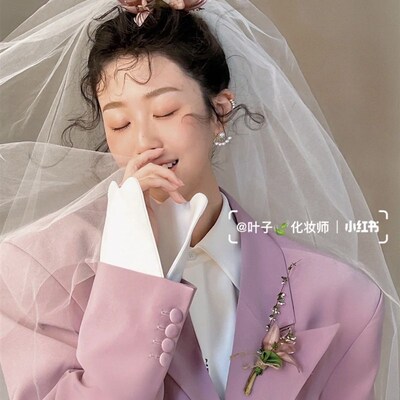 高端韩国纱发梳款双层素纱无装饰短款新娘头纱结婚拍样