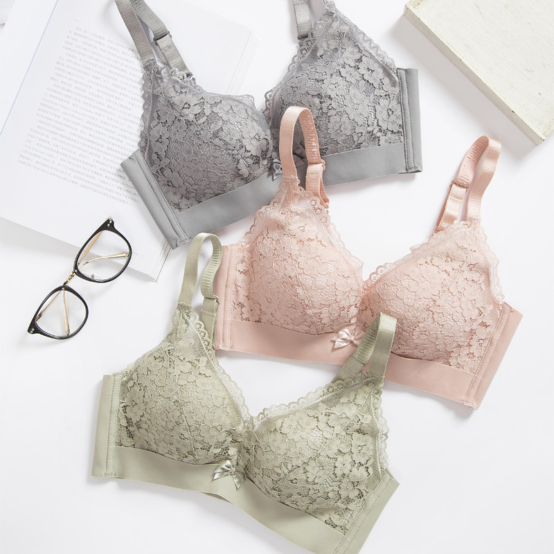 内衣女小胸聚拢加厚收副乳胸罩a杯超厚平胸上托四排扣无钢圈文胸