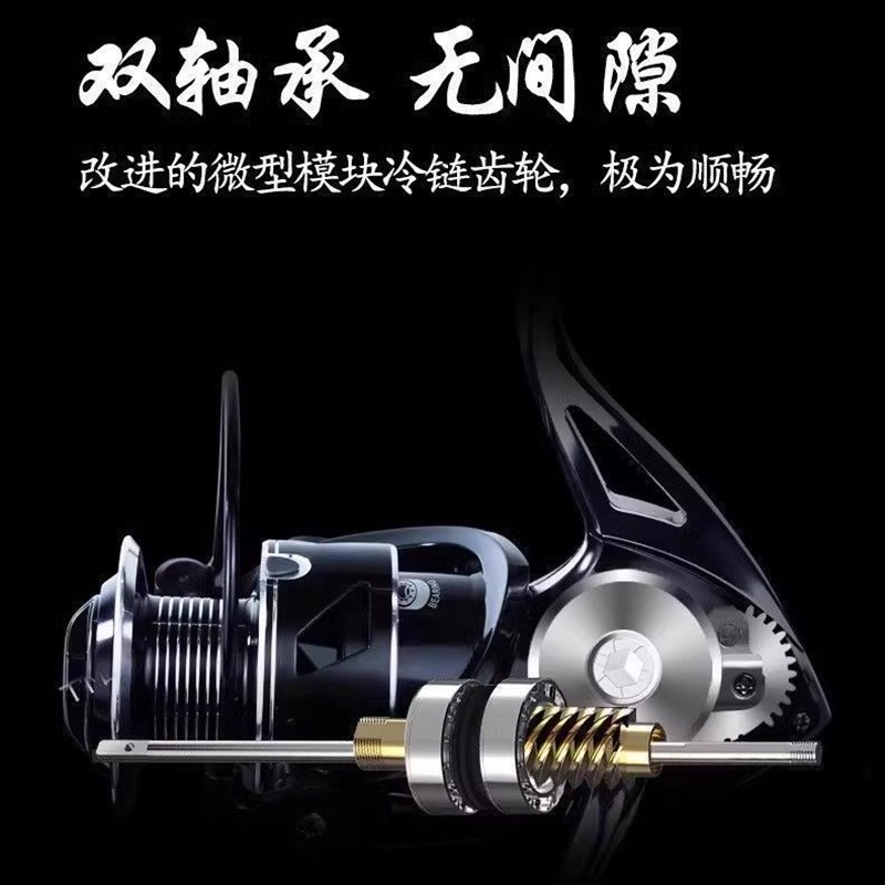 纺车轮金属路亚轮鱼轮海水渔轮远投不锈钢无间隙海杆轮路鱼线论