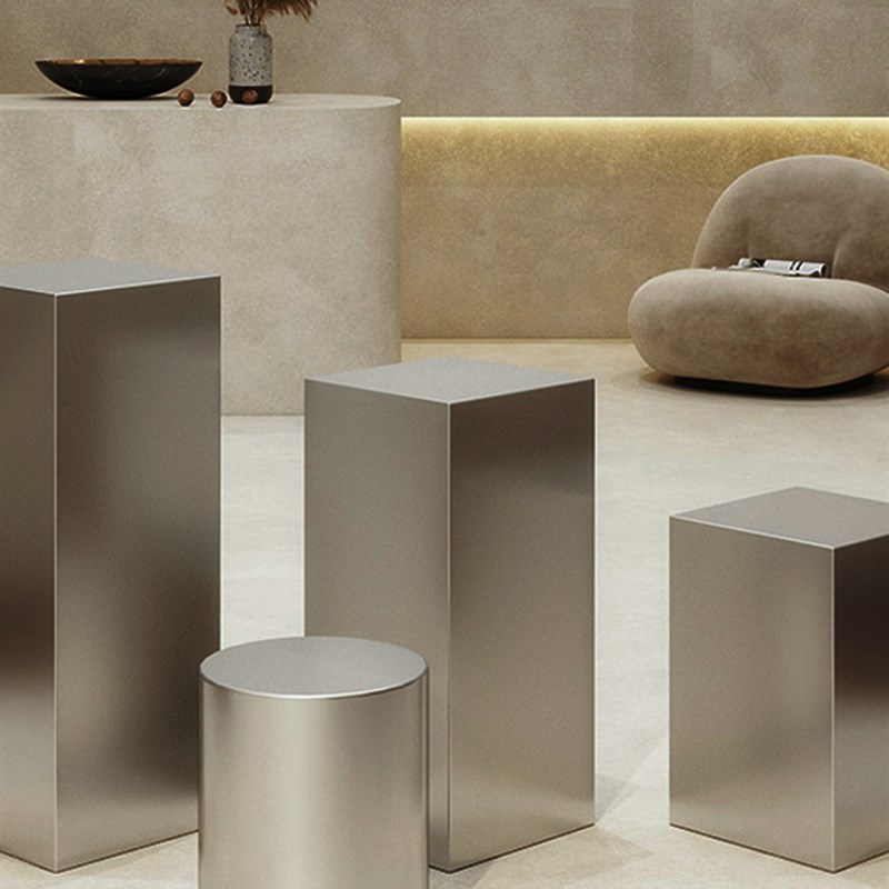 服装店不锈钢展示台展示架水波纹流水台买手店置物架橱窗地台定制